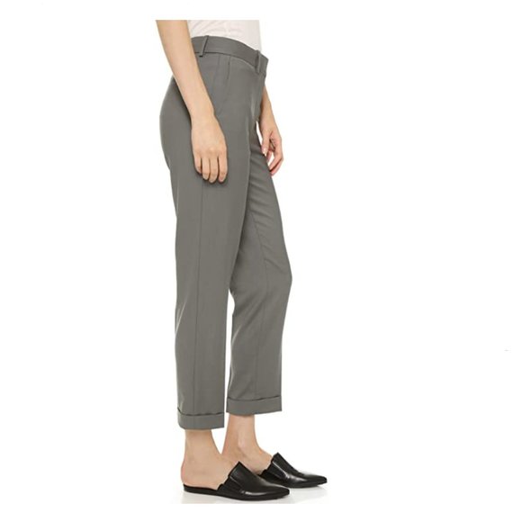 NWT Theory Mustadio Gray Cropped Wool Pants - Picture 4 of 9